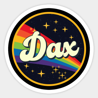 Dax // Rainbow In Space Vintage Style Sticker